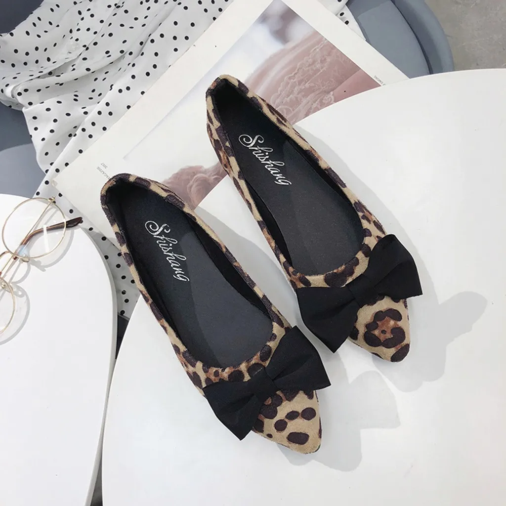 2019 Hot Sale Women's Fashion Leather British Flock Bowknot Loepard Ladies Simple Shallow Single Flat Pointed Toe Shoes 10
2019 Hot Sale Women's Fashion Leather British Flock Bowknot Loepard Ladies Simple Shallow Single Flat Pointed Toe Shoes 10