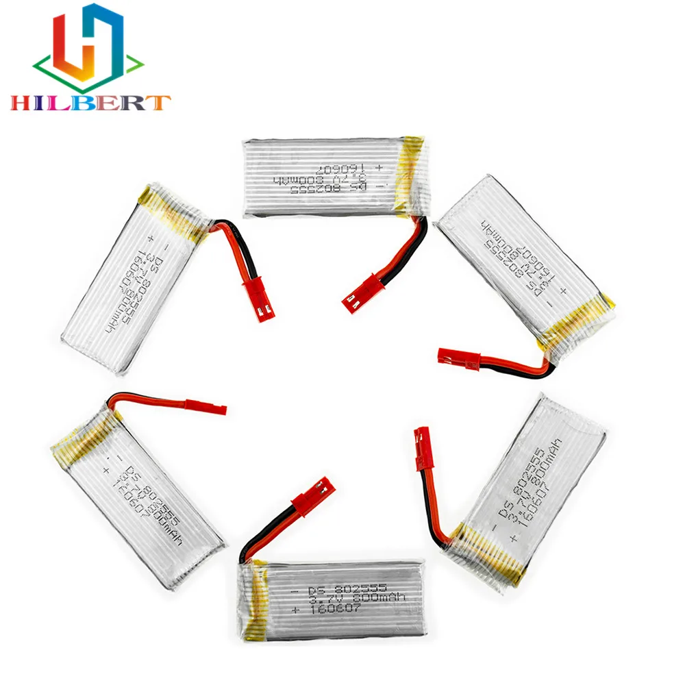 6 pcs 3.7V 800mah 802555 lipo battery TK110HW JJRC H12C H12W JXD 509 509W 509G RC Drone Quadcopter parts
6 pcs 3.7V 800mah 802555 lipo battery TK110HW JJRC H12C H12W JXD 509 509W 509G RC Drone Quadcopter parts