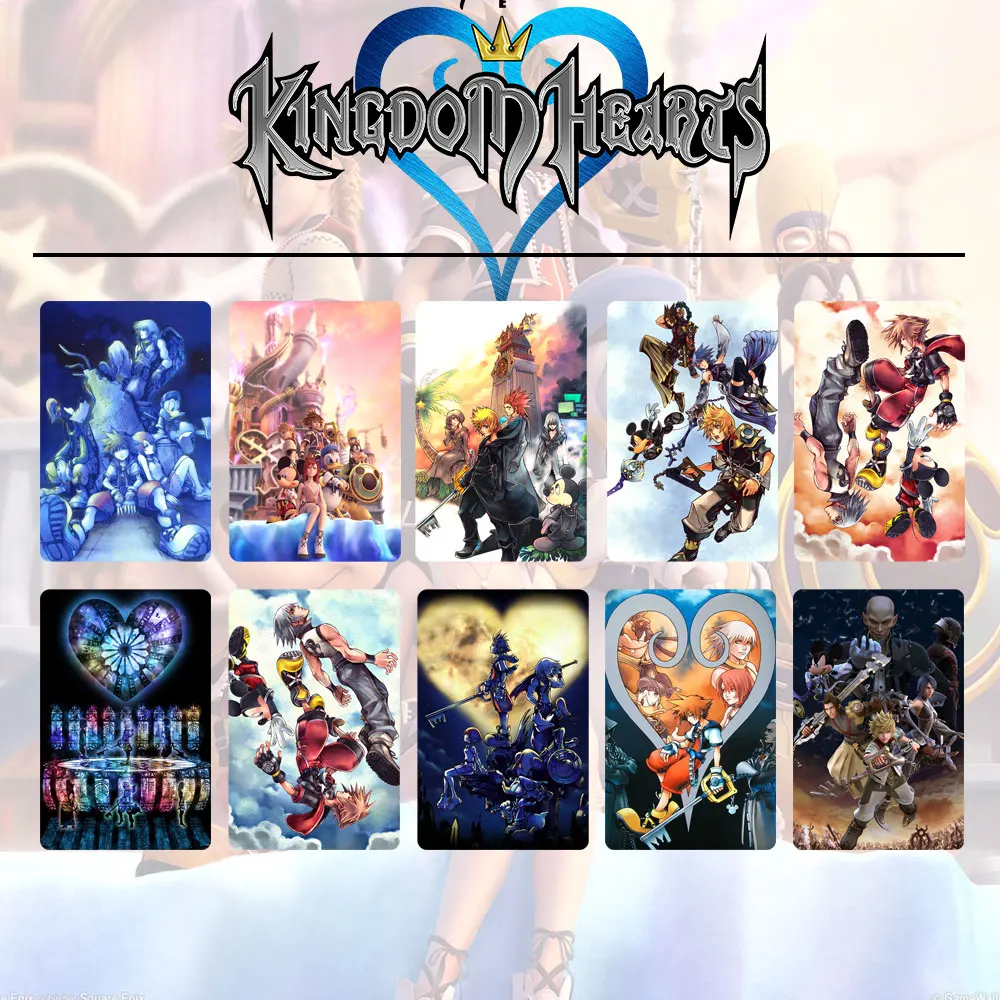 OHCOMICS 10Pcs/set Game Kingdom Hearts Sora Keyblade Lomo Card Stickers Dull Polish PVC Bank Bus Card Sticker DIY Decor Stickers
OHCOMICS 10Pcs/set Game Kingdom Hearts Sora Keyblade Lomo Card Stickers Dull Polish PVC Bank Bus Card Sticker DIY Decor Stickers