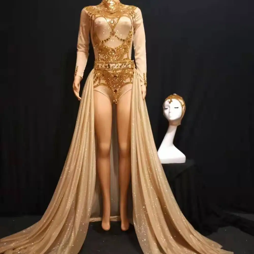 2019 Sexy Trailing Jumpsuit with hats for stage performance show event theater dance
2019 Sexy Trailing Jumpsuit with hats for stage performance show event theater dance