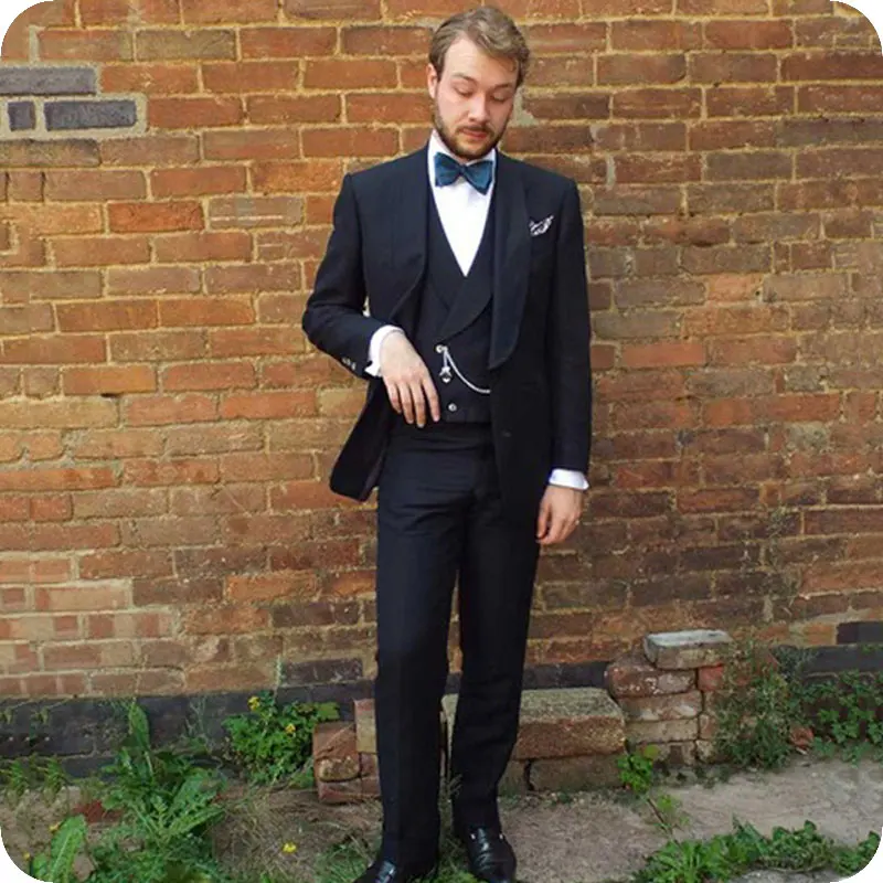 Custom Made Black Men Suits for Wedding Groom Tuxedo Shawl Lapel Man Blazer 3Pcs Costume Homme Terno Masculino Jacket Pants Vest
Custom Made Black Men Suits for Wedding Groom Tuxedo Shawl Lapel Man Blazer 3Pcs Costume Homme Terno Masculino Jacket Pants Vest