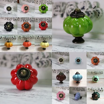 4pcs Rural Style Pumpkin shape Ceramic Door Knob Candy Cabinet Drawer Cupboard Pull Handle Vintage Ceramic Dresser bin Knobs
4pcs Rural Style Pumpkin shape Ceramic Door Knob Candy Cabinet Drawer Cupboard Pull Handle Vintage Ceramic Dresser bin Knobs
