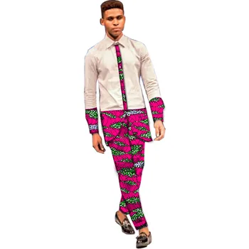 Fashion African Mens Sets Patchwork Tops+Pants Set Africa Style White Cotton Mix Dashiki Prints Customize African Men Clothing
Fashion African Mens Sets Patchwork Tops+Pants Set Africa Style White Cotton Mix Dashiki Prints Customize African Men Clothing
