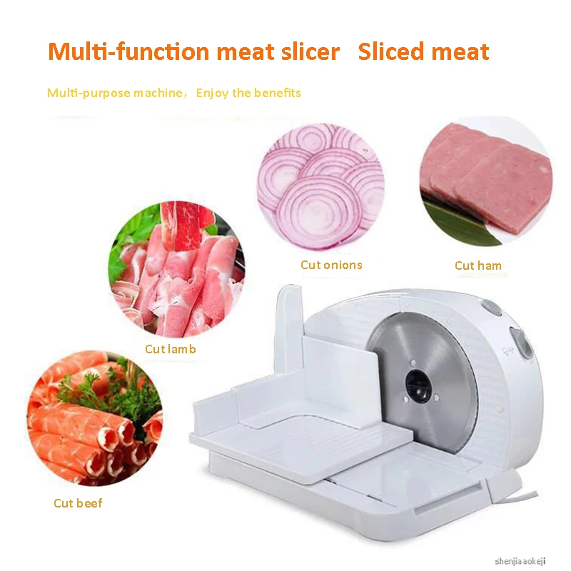 electric meat slicer machine bread toast food slicers cutter for frozen beef mutton ham vegetable lemon slicing 1pc | Бытовая техника