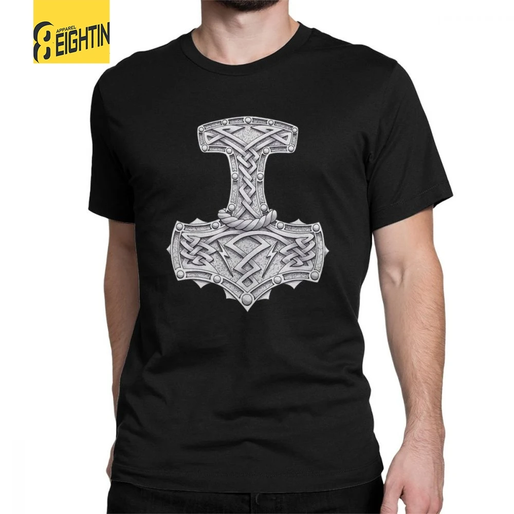 Viking T-Shirt Thor's Hammer Valhalla Humor T Shirt for Men Short Sleeves Clothes Plus Size Tee Shirt Pure Cotton Round Collar
Viking T-Shirt Thor's Hammer Valhalla Humor T Shirt for Men Short Sleeves Clothes Plus Size Tee Shirt Pure Cotton Round Collar