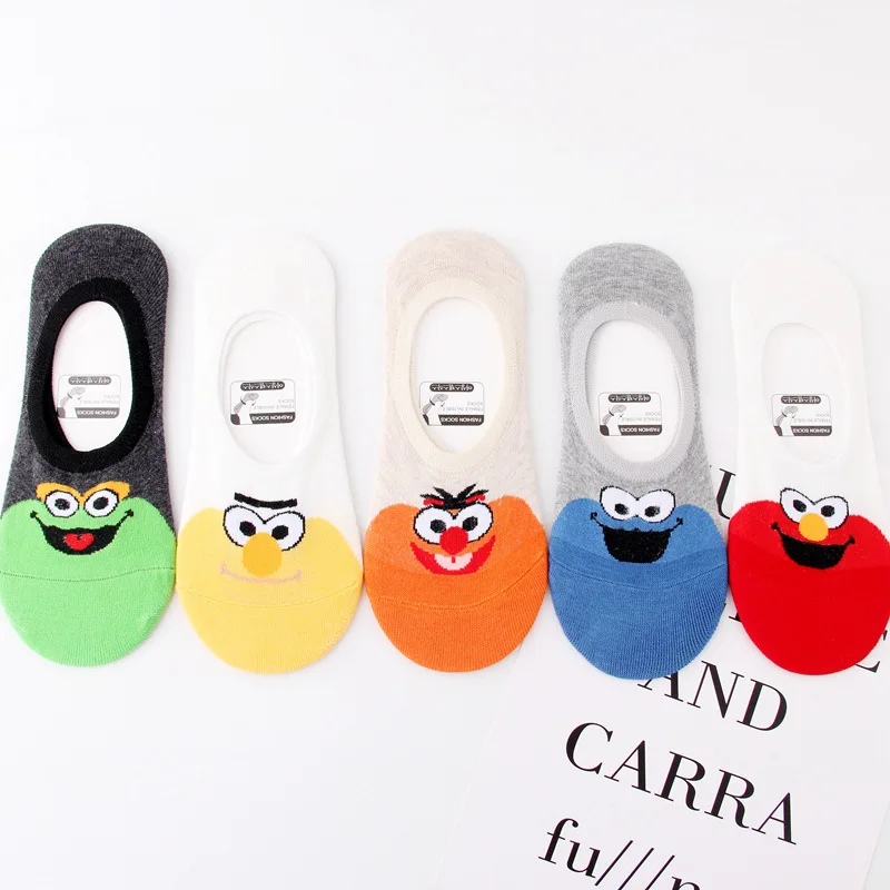 Sesame Street cartoon socks Elmo Cookie monster funny novelty invisible women spring summer breathable non slip cotton boat sock
Sesame Street cartoon socks Elmo Cookie monster funny novelty invisible women spring summer breathable non slip cotton boat sock
