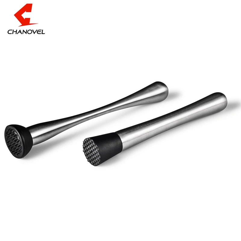 

Stainless Steel 1PC 8 Inch Stainless steel lemon metal masher Stir bar bartenders tools masher wine accessories cocktail shaker