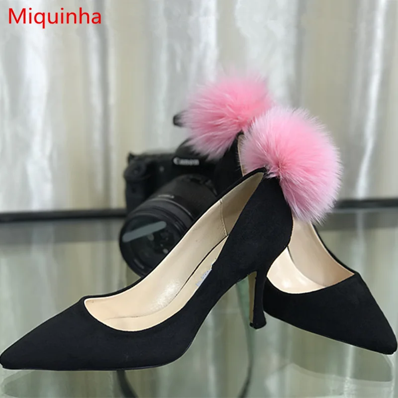 2017 New Arrival Sexy Shallow Flock Women Pumps Fur Ball Decor High Thin Heel Women Shoes Party Wedding Runway Bridal Shoes
2017 New Arrival Sexy Shallow Flock Women Pumps Fur Ball Decor High Thin Heel Women Shoes Party Wedding Runway Bridal Shoes