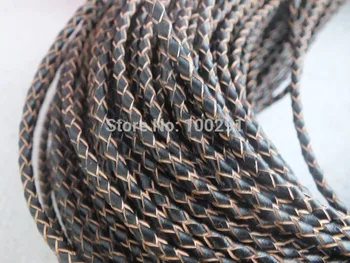 Free ship!!! High quality natural 3mm black braided geunine leather cord 50yards/roll MN-2480
Free ship!!! High quality natural 3mm black braided geunine leather cord 50yards/roll MN-2480