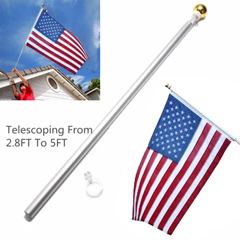 Aluminum 5FT Metal Adjustable Telescoping Flag Pole Portable Telescopic Extendable Flagpole
Aluminum 5FT Metal Adjustable Telescoping Flag Pole Portable Telescopic Extendable Flagpole