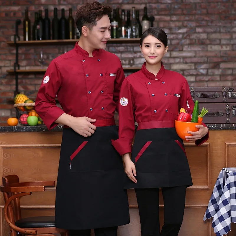 New autumn and winter chef clothes long-sleeved men's restaurant tooling western kitchen chef chef cook catering overalls
New autumn and winter chef clothes long-sleeved men's restaurant tooling western kitchen chef chef cook catering overalls