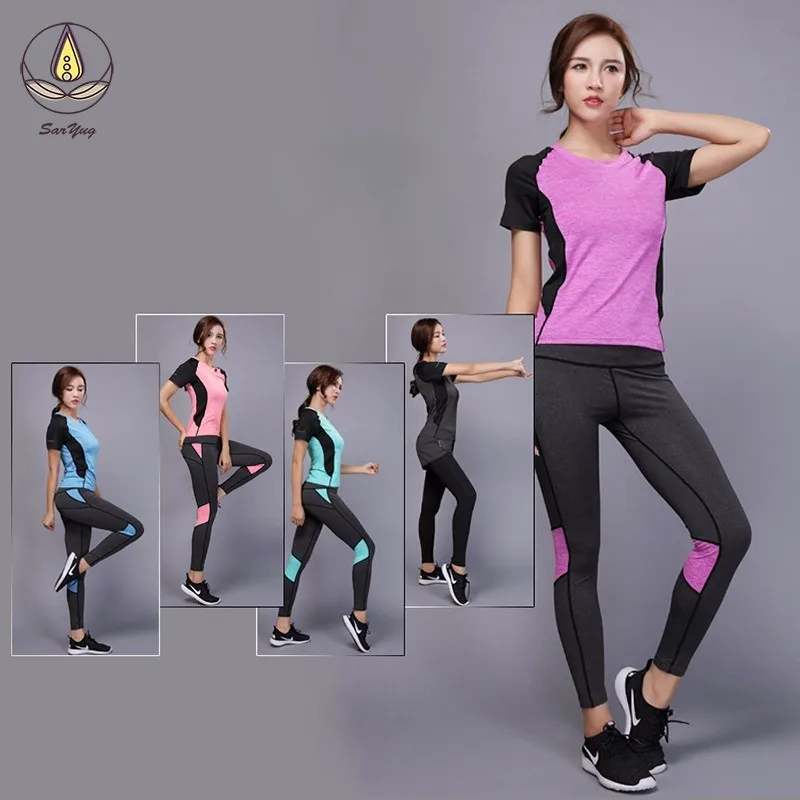 New Women Yoga Set Shirt Skinny Pants Running Jogging Workout Fitness Gym Yoga Running Leggings Sports Clothes Striped Pants
New Women Yoga Set Shirt Skinny Pants Running Jogging Workout Fitness Gym Yoga Running Leggings Sports Clothes Striped Pants