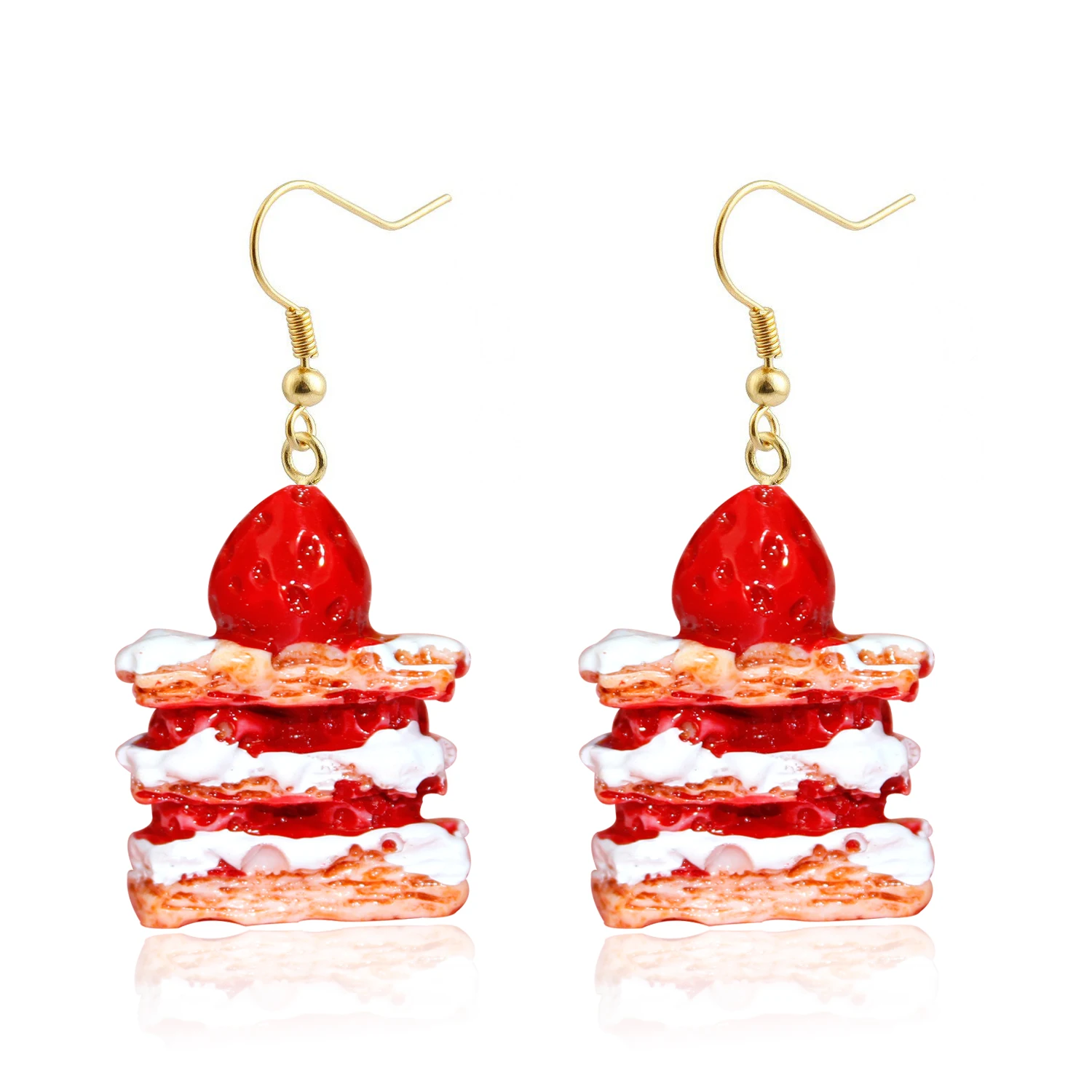 Korean Cute Strawberry Layer Cake Dangle Earrings for Women Girl Creative Food Drop Earrings Brincos Sweet Funny Party Jewelry
Korean Cute Strawberry Layer Cake Dangle Earrings for Women Girl Creative Food Drop Earrings Brincos Sweet Funny Party Jewelry