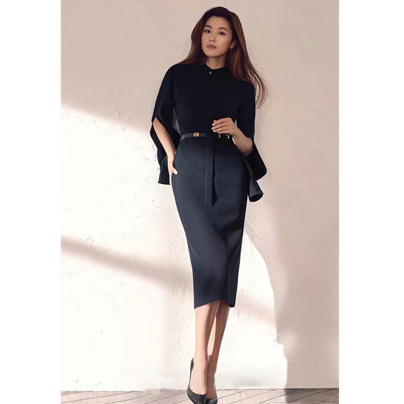 Women Runway Dress 2019 High Quality Stand Collar Split Long Sleeve Belted Pencil Dresses Sexy Bodycon Office Dress NP0248C
Women Runway Dress 2019 High Quality Stand Collar Split Long Sleeve Belted Pencil Dresses Sexy Bodycon Office Dress NP0248C