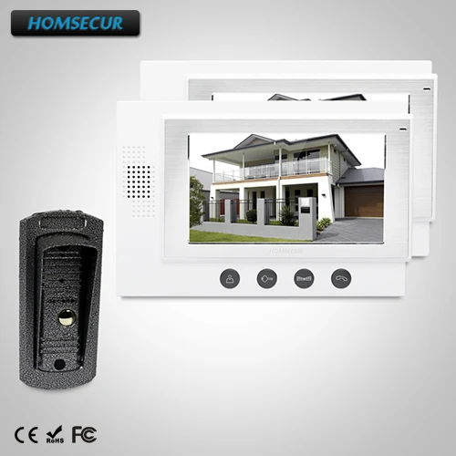 HOMSECUR 7" Video Door Entry Security Intercom+Metal Case Camera for House/Flat: TC041 Camera + TM701-W Monitor (White)
HOMSECUR 7" Video Door Entry Security Intercom+Metal Case Camera for House/Flat: TC041 Camera + TM701-W Monitor (White)