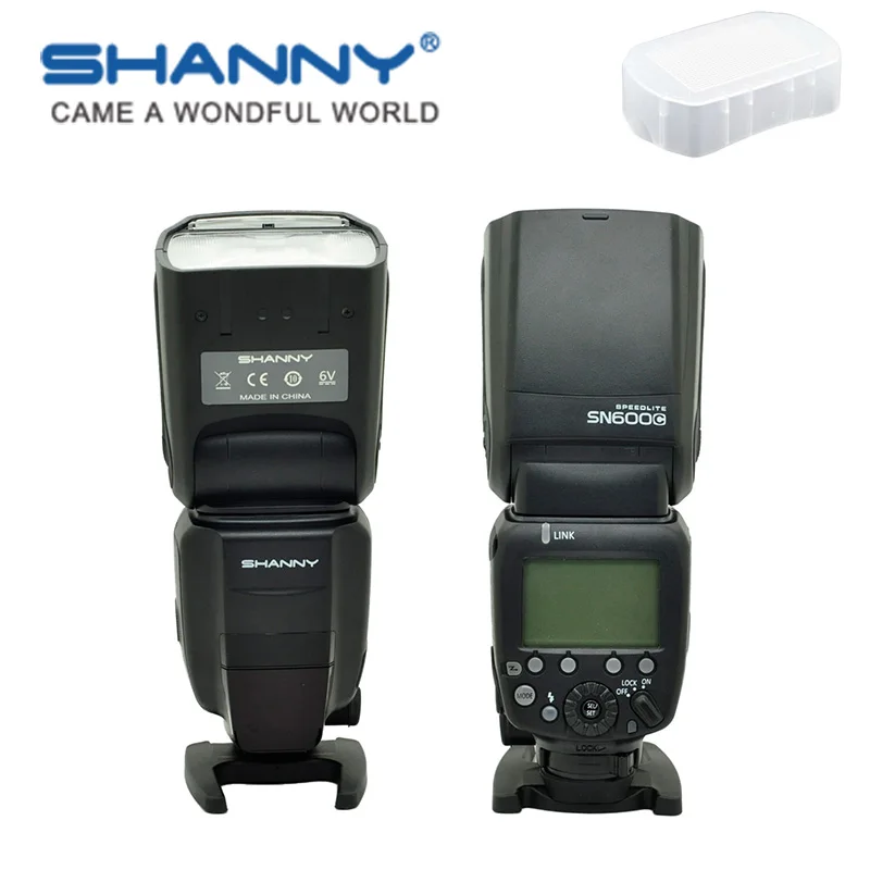 SHANNY SN600C on-camera speedlite flashgun flash for Canon ETTL/M/Multi High-speed sync 1/8000s GN60
SHANNY SN600C on-camera speedlite flashgun flash for Canon ETTL/M/Multi High-speed sync 1/8000s GN60