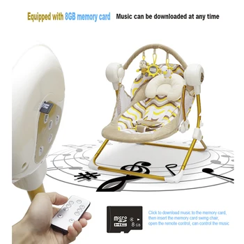 Battery powered 2019 new Electric baby rocking chair automatic baby sleeping basket Bluetooth play Auto-swing baby cradle
Battery powered 2019 new Electric baby rocking chair automatic baby sleeping basket Bluetooth play Auto-swing baby cradle