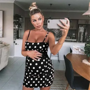 Plus Size 5xl Women Spaghetti Strap Sleeveless Polka Dots Print Short Pencil Dress Motherhood Mom Bodycon Vest Summer Dress
Plus Size 5xl Women Spaghetti Strap Sleeveless Polka Dots Print Short Pencil Dress Motherhood Mom Bodycon Vest Summer Dress
