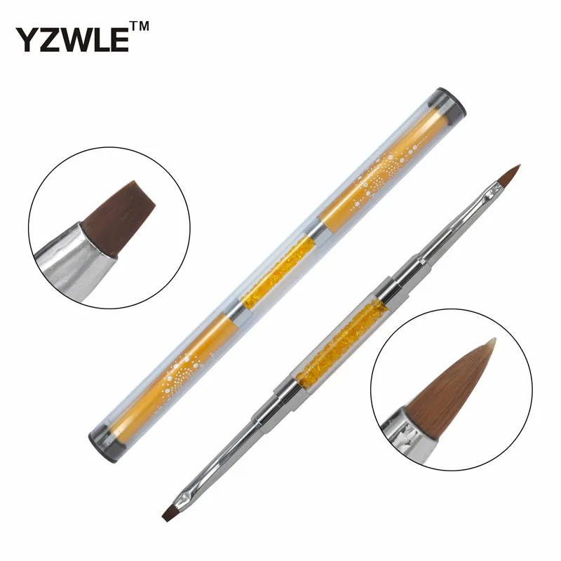 YWK 1 Pc High Quality Gold Metal Handles Dual-use #2 Nail Art Brush / Manicure Gel Polish Pens / #2 Crystal Nail Brush 07
YWK 1 Pc High Quality Gold Metal Handles Dual-use #2 Nail Art Brush / Manicure Gel Polish Pens / #2 Crystal Nail Brush 07