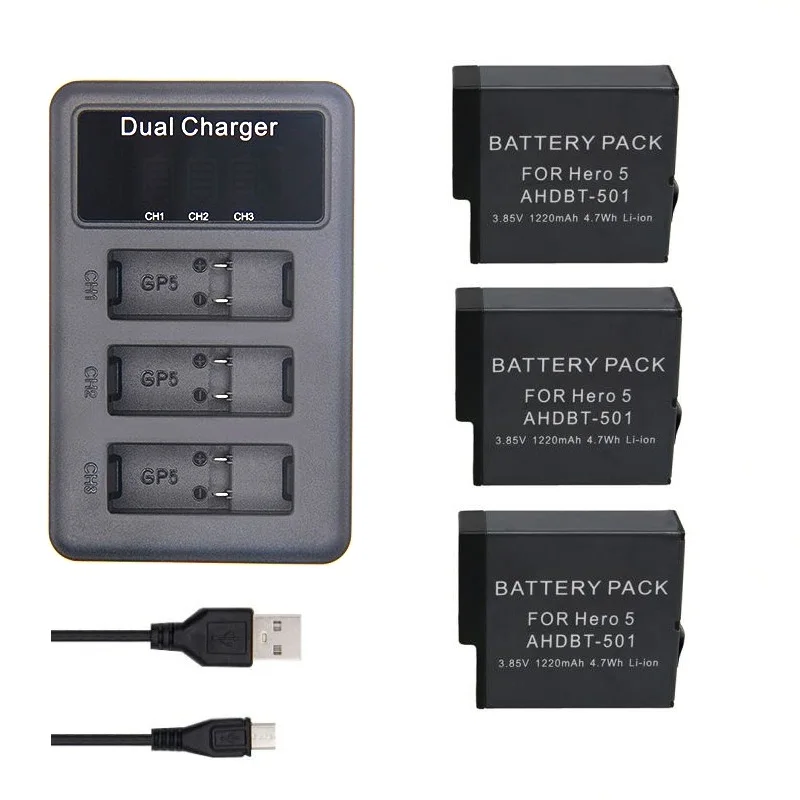 Clownfish New 3-Way Battery Charger LCD Panel Charging Carry Battery for GoPro Hero 7 6 5 Black Hero 7 Accessories Battery Case
Clownfish New 3-Way Battery Charger LCD Panel Charging Carry Battery for GoPro Hero 7 6 5 Black Hero 7 Accessories Battery Case