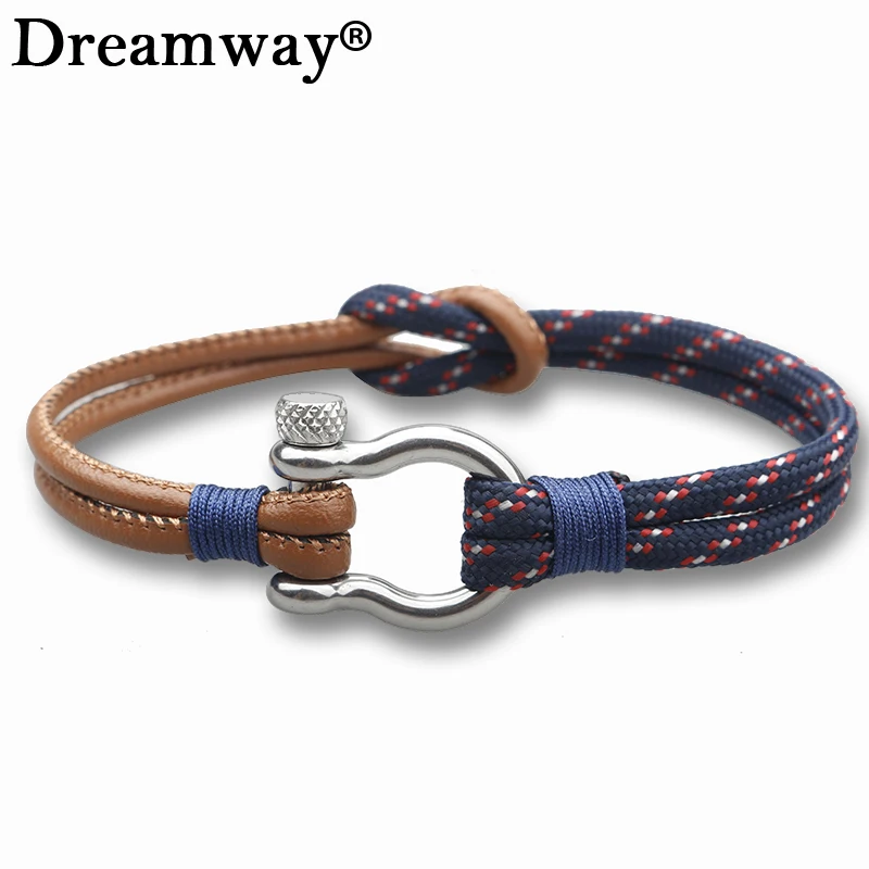 Sports Style Handmade Braided 550 paracord with Leather Stainless Steel U Buckles Survival Bracelet for Men Women Birthday Gift
Sports Style Handmade Braided 550 paracord with Leather Stainless Steel U Buckles Survival Bracelet for Men Women Birthday Gift