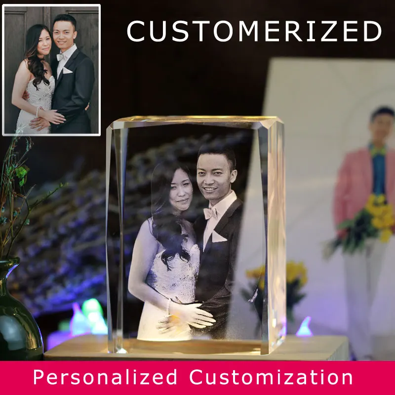 Personalized Customization Gift for Wedding Put Your Own Pictures Photos Customized Crystal Ornament with LED light Home Decor
Personalized Customization Gift for Wedding Put Your Own Pictures Photos Customized Crystal Ornament with LED light Home Decor