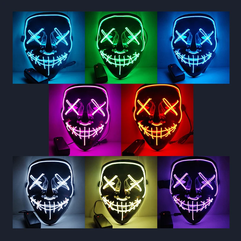 Dropshipping Halloween Mask LED Light Up Party Masks Glow In Dark Purge Election Year Funny Masks Festival Cosplay Costume
Dropshipping Halloween Mask LED Light Up Party Masks Glow In Dark Purge Election Year Funny Masks Festival Cosplay Costume