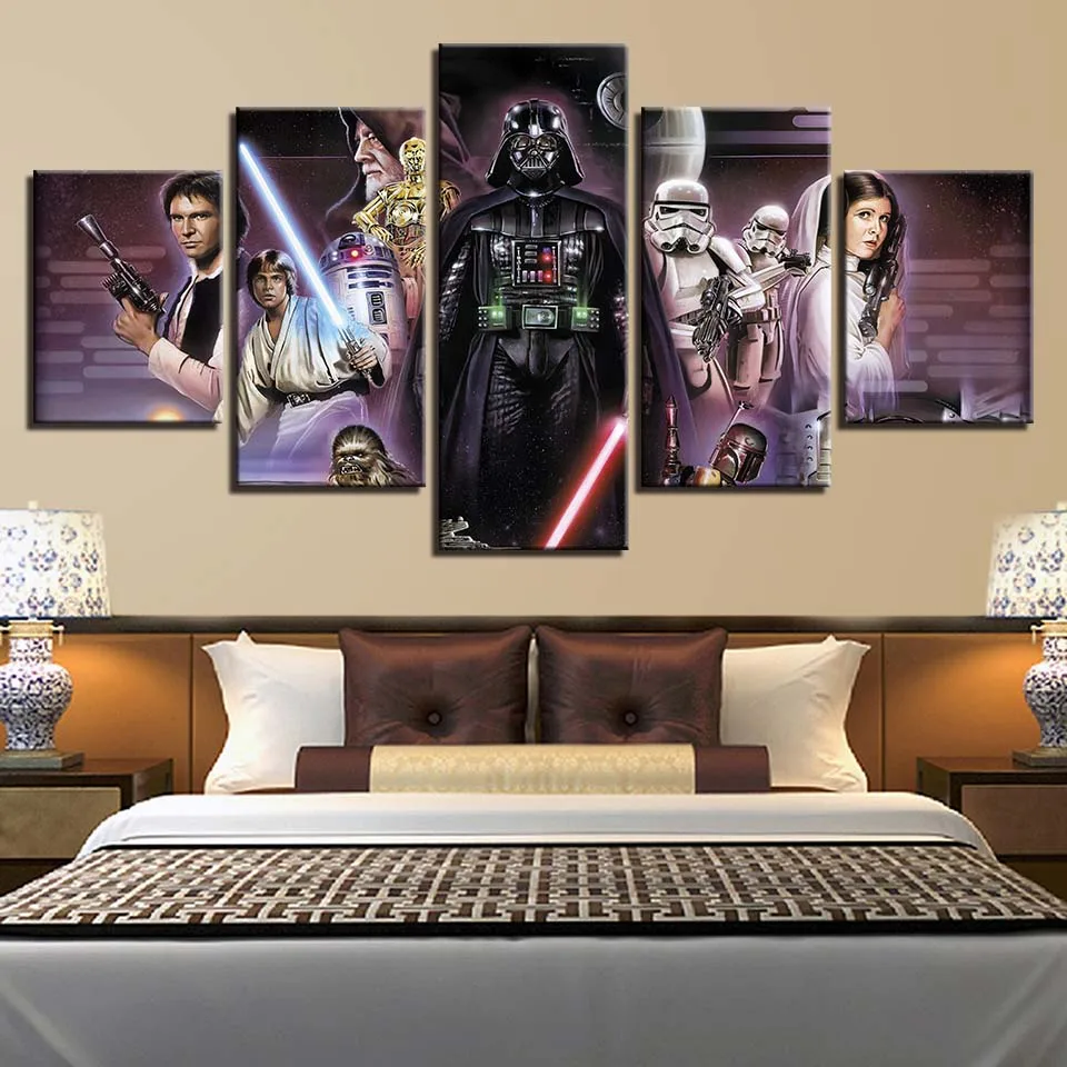 Canvas-Picture-Framework-Home-Decor-HD-Prints-Painting-5-Panels-Star-Wars-Movie-Characters-Movie-Poster (1)