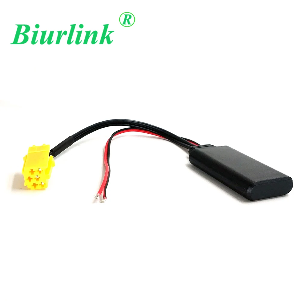 Автомобильный желтый 6 контактный мини адаптер Biurlink Aux in Bluetooth модуль аудиокабель