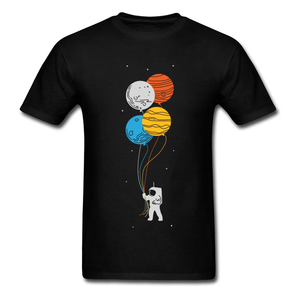 Printing celestial balloons 11989 Crewneck T-shirts Summer Tops Tees Short Sleeve for Male Dominant 100% Cotton Cool T Shirts celestial balloons 11989 black