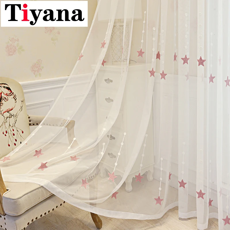 Summer Pink Embroidered Star Sheer Curtains For Kid Boys Room Window Drapes For Party Decor Kitchen Home Bedroom P309X
Summer Pink Embroidered Star Sheer Curtains For Kid Boys Room Window Drapes For Party Decor Kitchen Home Bedroom P309X