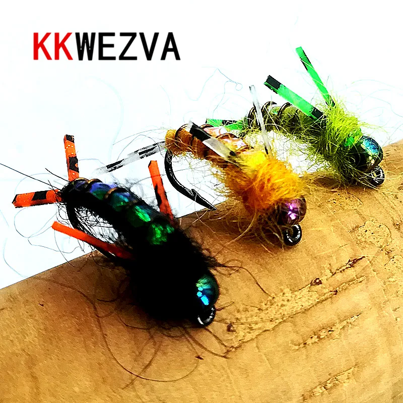 KKWEZVA 18PCS fly fishing lure #8 Black hooks Bright Skin Material Nymph Spinner Fly Insect Bait Trout Fly Fishing Flies
KKWEZVA 18PCS fly fishing lure #8 Black hooks Bright Skin Material Nymph Spinner Fly Insect Bait Trout Fly Fishing Flies