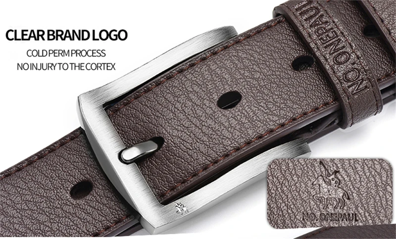 NO.ONEPAUL buckle men belt High Quality cow genuine leather luxury strap male belts for men new fashion classice vintage pin HTB1C2QFaiYrK1Rjy0Fdq6ACvVXaV - NO.ONEPAUL buckle men belt High Quality cow genuine leather luxury strap male belts for men new fashion classice vintage pin