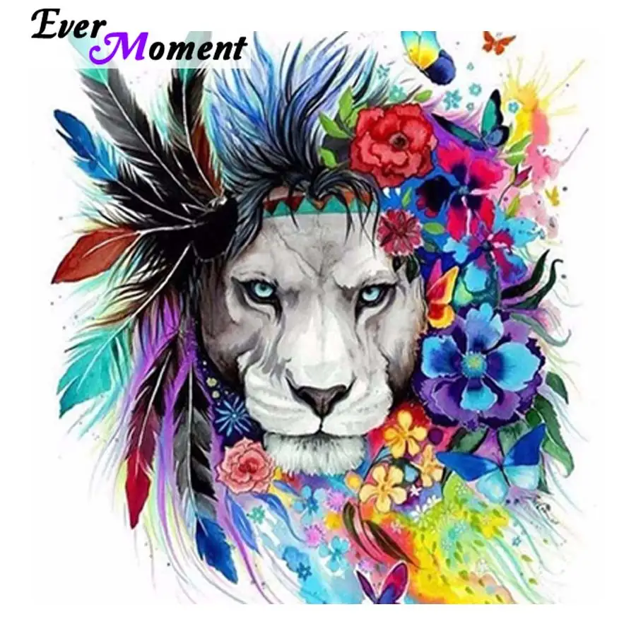 Ever Moment DIY Diamond Painting Beautiful Colorful Cool Lion with Feather and Flower Butterfly Animal Embroidery ASF1003
Ever Moment DIY Diamond Painting Beautiful Colorful Cool Lion with Feather and Flower Butterfly Animal Embroidery ASF1003