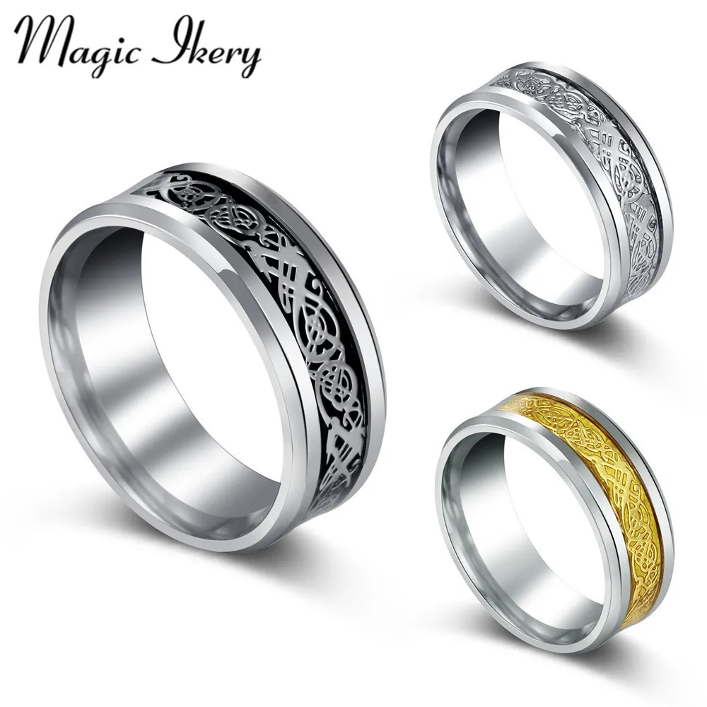 Magic Ikery 3 Color Options Men Rings Stainless Steel Dragon Pattern Rings For Charm Men Jewelry JMR010
Magic Ikery 3 Color Options Men Rings Stainless Steel Dragon Pattern Rings For Charm Men Jewelry JMR010