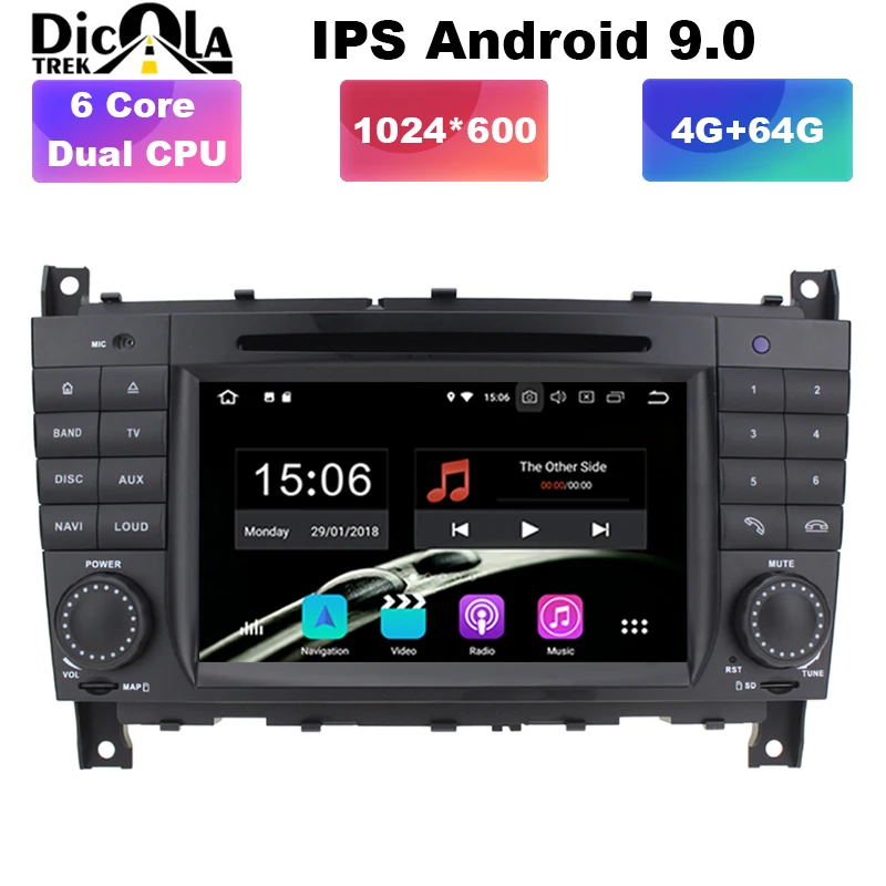 7"HD IPS 6 core Android 9.0 Car DVD Player for Mercedes W203 android C200 C230 C240 C320 C350 CLK W209 GPS Radio WiFi 4G BT
7"HD IPS 6 core Android 9.0 Car DVD Player for Mercedes W203 android C200 C230 C240 C320 C350 CLK W209 GPS Radio WiFi 4G BT