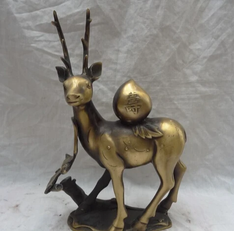 JP S0606 12" Chinese Bronze FengShui Longevity Shou Peach Deer Statue Animal Sculpture
JP S0606 12" Chinese Bronze FengShui Longevity Shou Peach Deer Statue Animal Sculpture