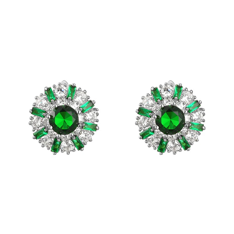 Garilina Green zircon Silver Stud Earrings Wedding Anniversary Engagement Gifts fashion jewelry women's earrings E2282
Garilina Green zircon Silver Stud Earrings Wedding Anniversary Engagement Gifts fashion jewelry women's earrings E2282