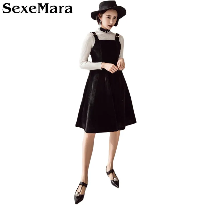 SexeMara New 2017 Fall Sleeveless Fashion Tank Dress Velvet School Dress 1950s Simple Casual Dress Vestidos
SexeMara New 2017 Fall Sleeveless Fashion Tank Dress Velvet School Dress 1950s Simple Casual Dress Vestidos