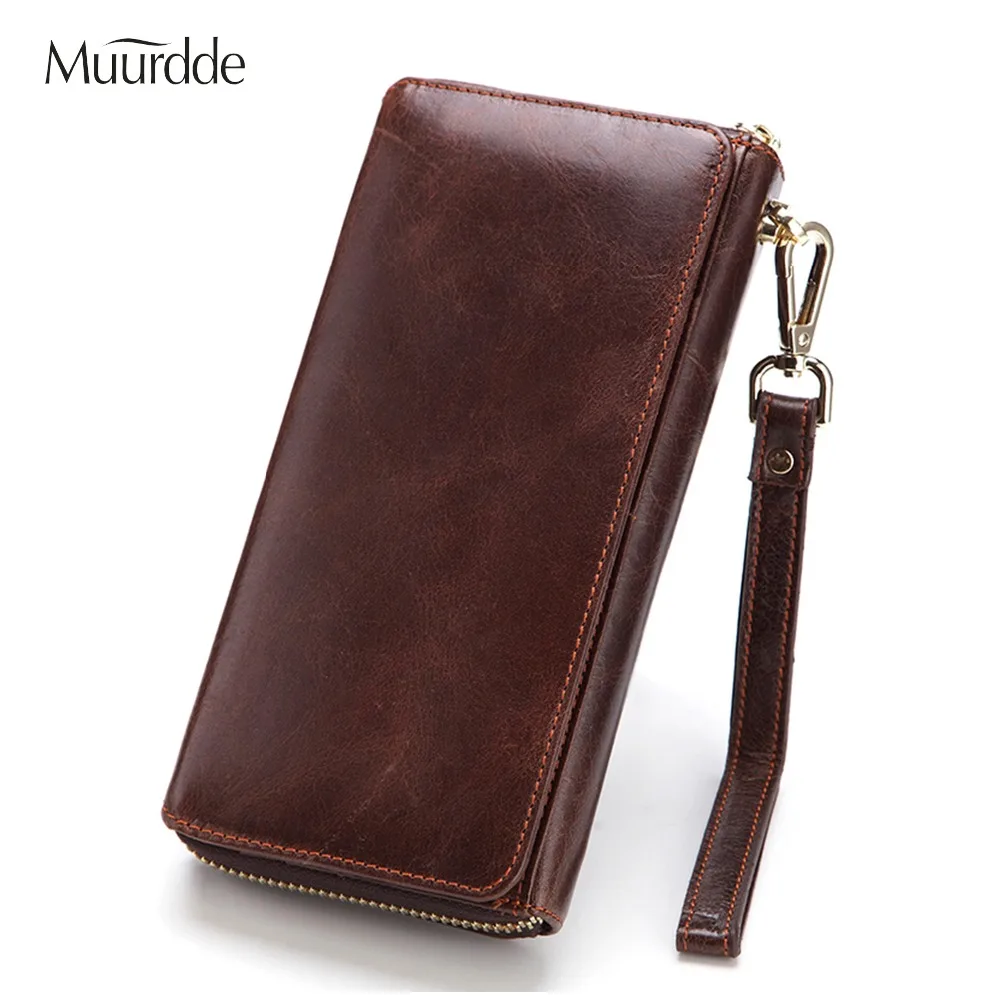 Muurdde 2019 Genuine Leather Long Wallet Male Oil Wax Leather Wallet Men Wallets Zipper Business Style Large Capacity Clutch Bag
Muurdde 2019 Genuine Leather Long Wallet Male Oil Wax Leather Wallet Men Wallets Zipper Business Style Large Capacity Clutch Bag