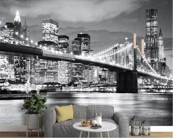 beibehang 3d wallpaper wall behangWall Sticker Wallpaper New York Bridge City Black and White Landscape 3d Mural Background Wall
beibehang 3d wallpaper wall behangWall Sticker Wallpaper New York Bridge City Black and White Landscape 3d Mural Background Wall