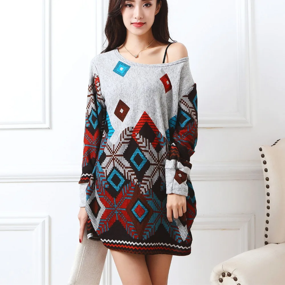 2018 new antumn winter Fashion Women long sleeve Dresses Plus Size Dress Loose casual tops tunic pullover print mini elegant
2018 new antumn winter Fashion Women long sleeve Dresses Plus Size Dress Loose casual tops tunic pullover print mini elegant