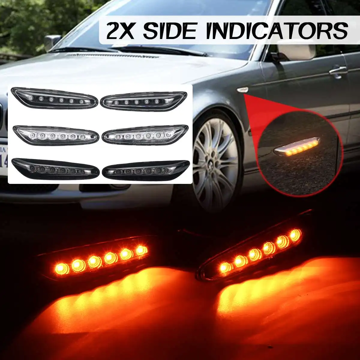 2pcs Dual Light Turn Signal Lights LED Turn Indicator Blinker Lamp Signal Lamp Side Marker for BMW E90 E91 E92 E46 E81 E83 E87
2pcs Dual Light Turn Signal Lights LED Turn Indicator Blinker Lamp Signal Lamp Side Marker for BMW E90 E91 E92 E46 E81 E83 E87