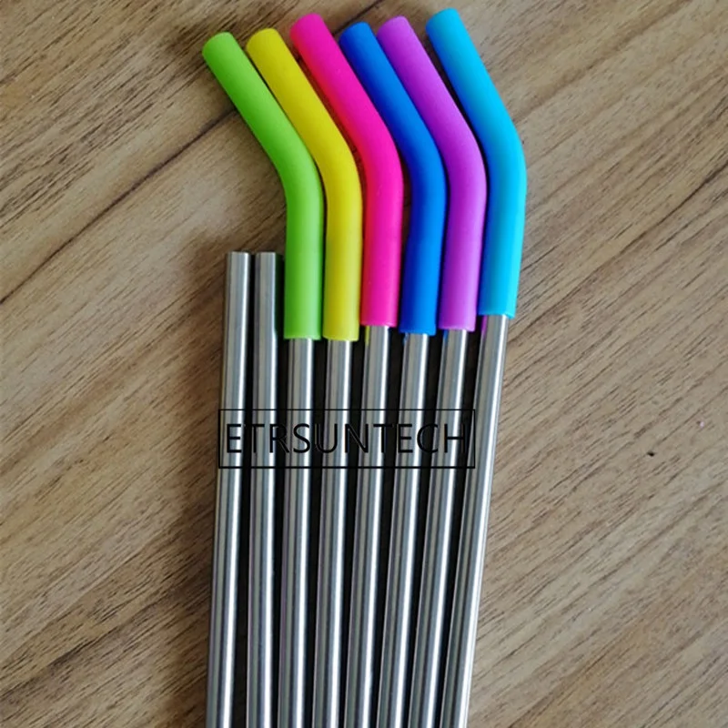 200pcs 6mm Metal Stainless Steel Drinking Straw Eco Straws With Soft Silicone Cover Tips 215mm
200pcs 6mm Metal Stainless Steel Drinking Straw Eco Straws With Soft Silicone Cover Tips 215mm