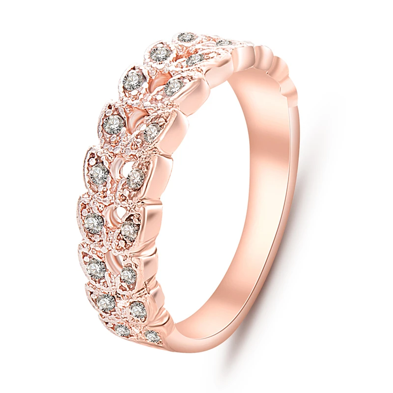 Rose Gold Color Leaves Rings Rhinestones Crystal Rings For Women High Quality Fashion Wedding Jewelry Hot Sale
Rose Gold Color Leaves Rings Rhinestones Crystal Rings For Women High Quality Fashion Wedding Jewelry Hot Sale