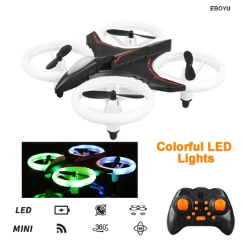 

EBOYU D6 2.4GHz 4CH 6 Axis Gyro Altitude Hold RC Helicopter with Colourful LED Light RC Quadcopter Drone RTF