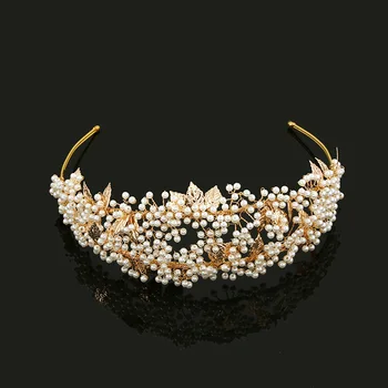SLBRIDAL Gold Crystal Rhinestones Pearls Flower Leaf Wedding Tiara Headband Bridal Crown Hair accessories Bridesmaids Women
SLBRIDAL Gold Crystal Rhinestones Pearls Flower Leaf Wedding Tiara Headband Bridal Crown Hair accessories Bridesmaids Women