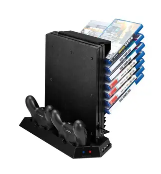 Vertical Stand for PS4 Pro Game Storage Cooling Fan Dual Controller Charger Dock Station for Sony Playstation 4 Pro Dualshock
Vertical Stand for PS4 Pro Game Storage Cooling Fan Dual Controller Charger Dock Station for Sony Playstation 4 Pro Dualshock