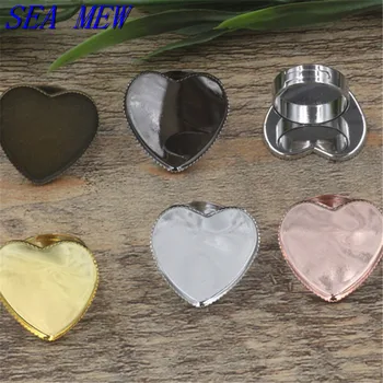 20 PCS To Fit 25mm Round Cabochon 6 Colors Plated Heart Ring Setting Metal Copper Ring Blank Base Adjustable For Jewelry Making
20 PCS To Fit 25mm Round Cabochon 6 Colors Plated Heart Ring Setting Metal Copper Ring Blank Base Adjustable For Jewelry Making