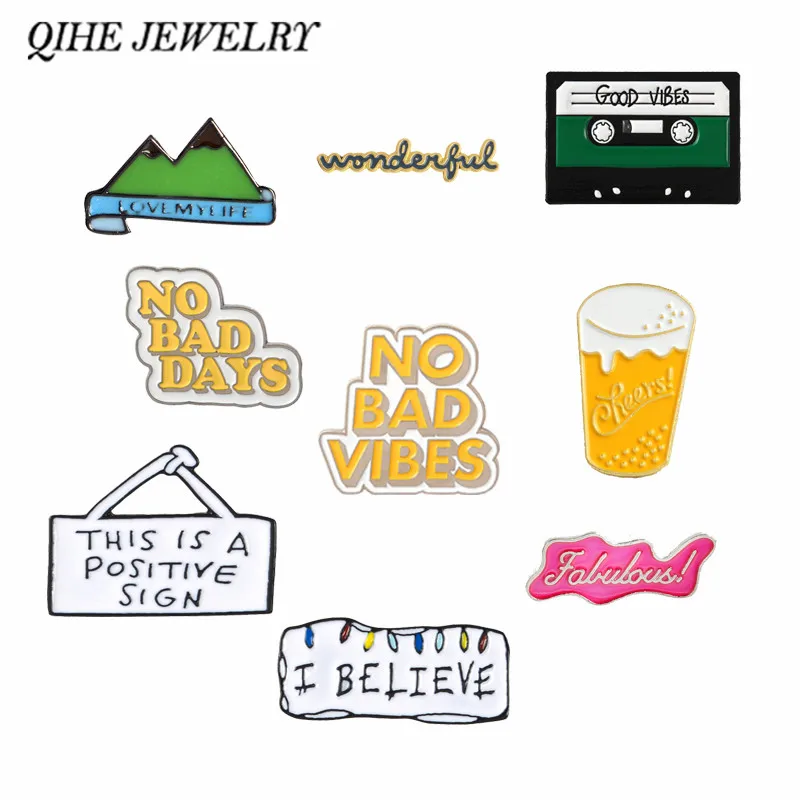 QIHE JEWELRY Inspirational Pins Collection Good Vibes Good Days Cheers Wonderful Fabulous Brooches Lapel pins Quote Jewelry
QIHE JEWELRY Inspirational Pins Collection Good Vibes Good Days Cheers Wonderful Fabulous Brooches Lapel pins Quote Jewelry